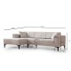 Corner Sofa-Bed Horizon Left - Ecru Ecru