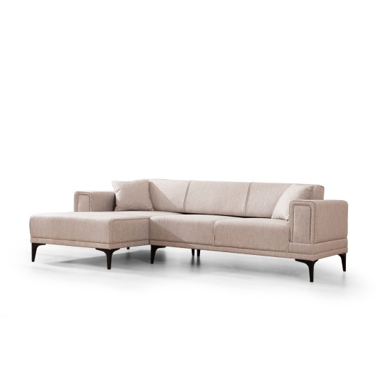 Corner Sofa-Bed Horizon Left - Light Brown Light Brown Corner Sofa-Bed Horizon Left - Light Brown Light Brown