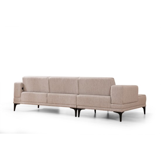 Corner Sofa-Bed Horizon Left - Light Brown Light Brown Corner Sofa-Bed Horizon Left - Light Brown Light Brown