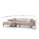 Corner Sofa-Bed Horizon Left - Light Brown Light Brown Corner Sofa-Bed Horizon Left - Light Brown Light Brown
