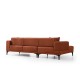 Corner Sofa-Bed Horizon Left - Tile Red Tile Red