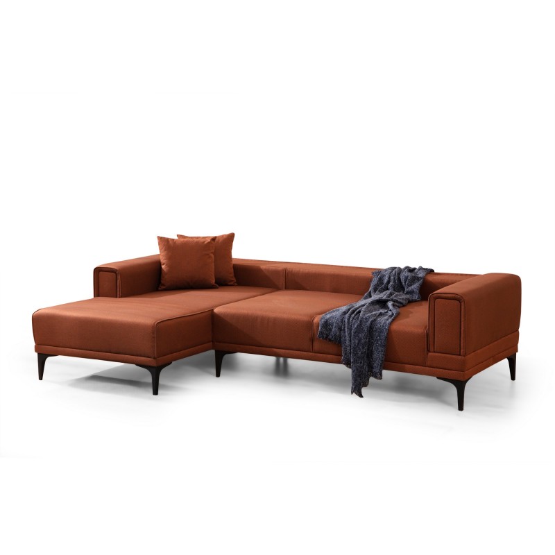 Corner Sofa-Bed Horizon Left - Tile Red Tile Red