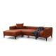 Corner Sofa-Bed Horizon Left - Tile Red Tile Red