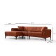 Corner Sofa-Bed Horizon Left - Tile Red Tile Red