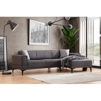 Corner Sofa-Bed Horizon Right - Dark Grey Dark Grey