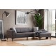 Atelier del Sofa Corner Sofa-Bed Horizon Right - Dark Grey Dark Grey