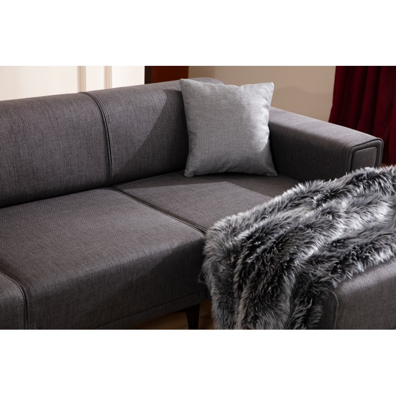 Atelier del Sofa Corner Sofa-Bed Horizon Right - Dark Grey Dark Grey