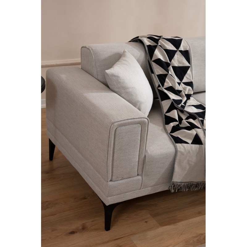 Corner Sofa-Bed Horizon Right - Ecru Ecru