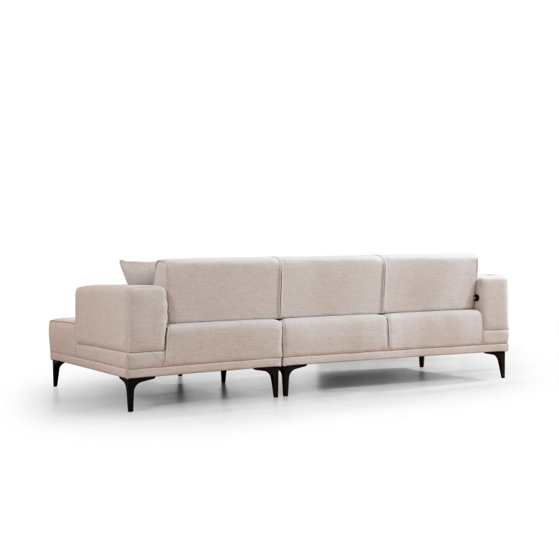 Corner Sofa-Bed Horizon Right - Ecru Ecru