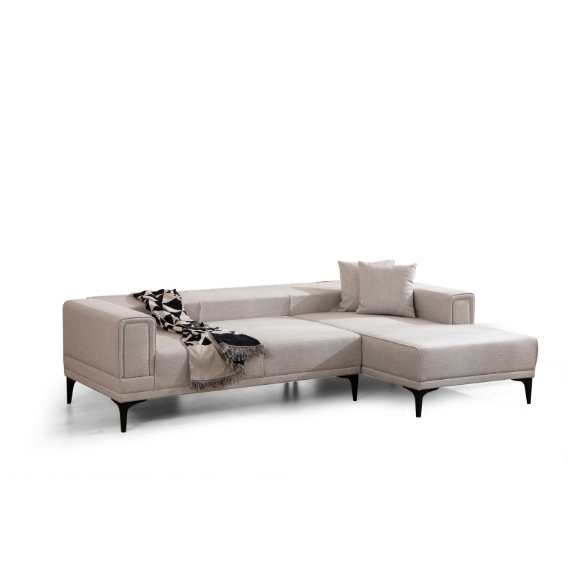 Corner Sofa-Bed Horizon Right - Ecru Ecru