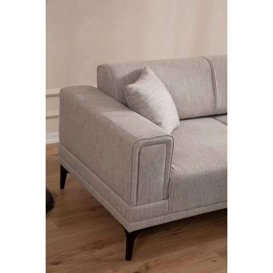 Corner Sofa-Bed Horizon Right - Light Brown Light Brown Corner Sofa-Bed Horizon Right - Light Brown Light Brown