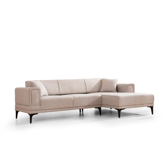 Corner Sofa-Bed Horizon Right - Light Brown Light Brown Corner Sofa-Bed Horizon Right - Light Brown Light Brown