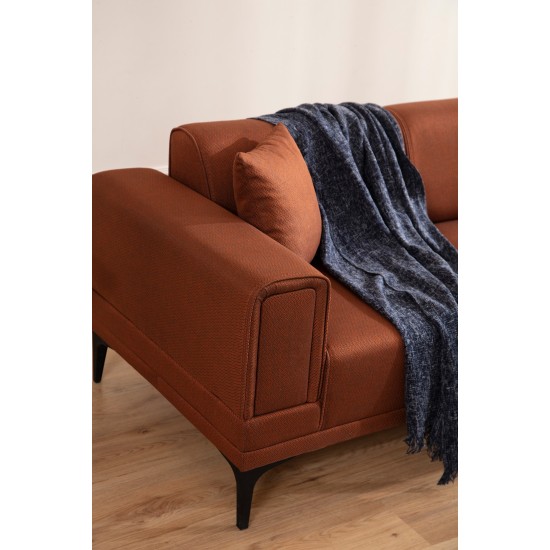 Corner Sofa-Bed Horizon Right - Tile Red Tile Red