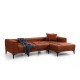 Corner Sofa-Bed Horizon Right - Tile Red Tile Red