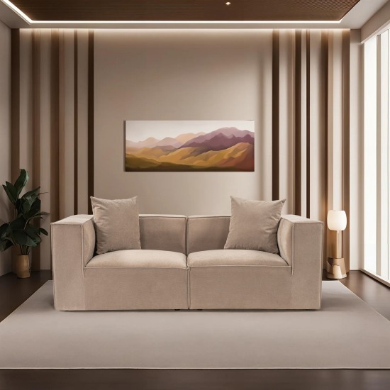 2-Seat Sofa Sora 2 - Cappuccino Cappuccino 2-Seat Sofa Sora 2 - Cappuccino Cappuccino