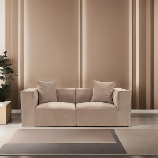2-Seat Sofa Sora 2 - Cappuccino Cappuccino 2-Seat Sofa Sora 2 - Cappuccino Cappuccino