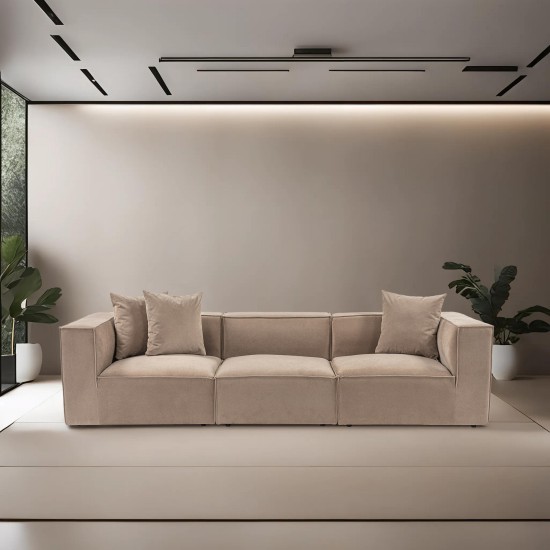 3-Seat Sofa Sora 3 - Cappuccino Cappuccino 3-Seat Sofa Sora 3 - Cappuccino Cappuccino