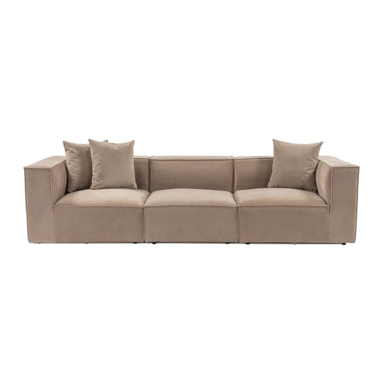 3-Seat Sofa Sora 3 - Cappuccino Cappuccino 3-Seat Sofa Sora 3 - Cappuccino Cappuccino