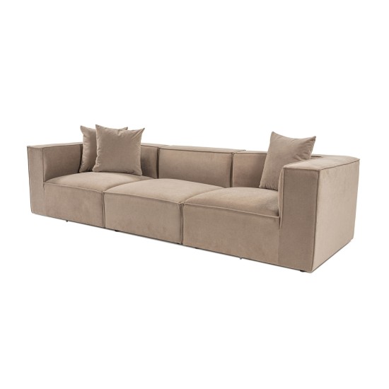 3-Seat Sofa Sora 3 - Cappuccino Cappuccino 3-Seat Sofa Sora 3 - Cappuccino Cappuccino