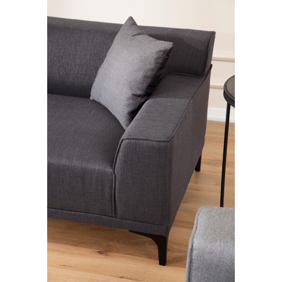 3-Seat Sofa Petra 3 -Anthracite Anthracite 3-Seat Sofa Petra 3 -Anthracite Anthracite