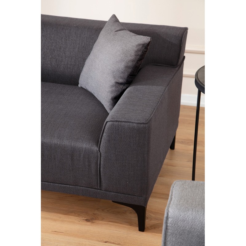 3-Seat Sofa Petra 3 -Anthracite Anthracite