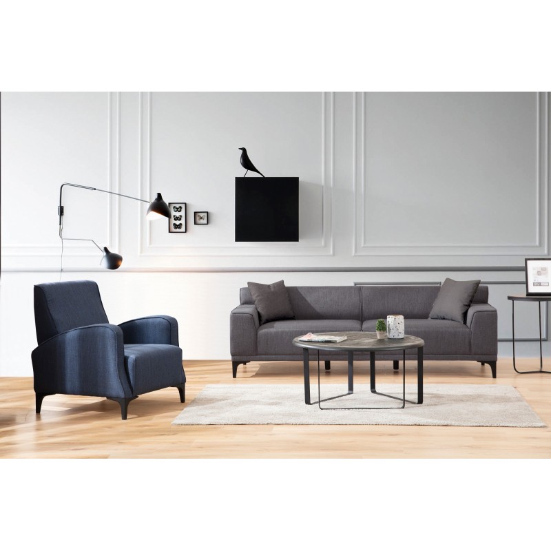 3-Seat Sofa Petra 3 -Anthracite Anthracite