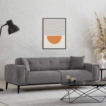 3-Seat Sofa-Bed Athena 3 Seater - Light Grey Light Grey