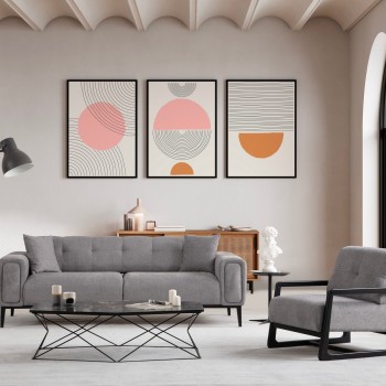 3-Seat Sofa-Bed Athena 3 Seater - Light Grey Light Grey