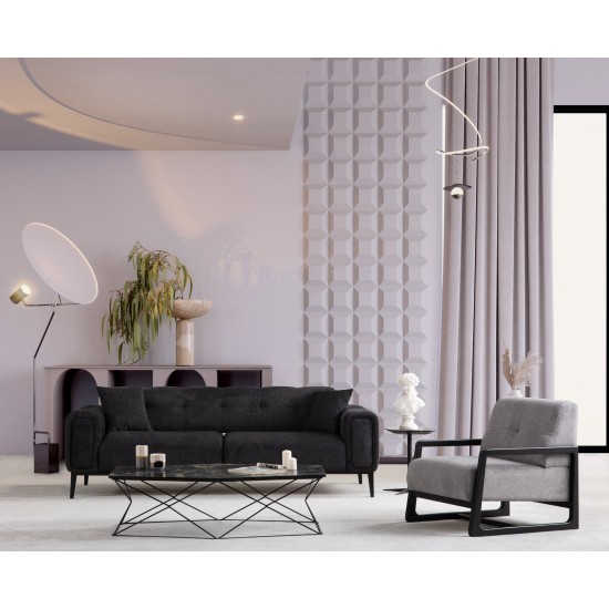 3-Seat Sofa-Bed Athena 3 Seater - Black Black