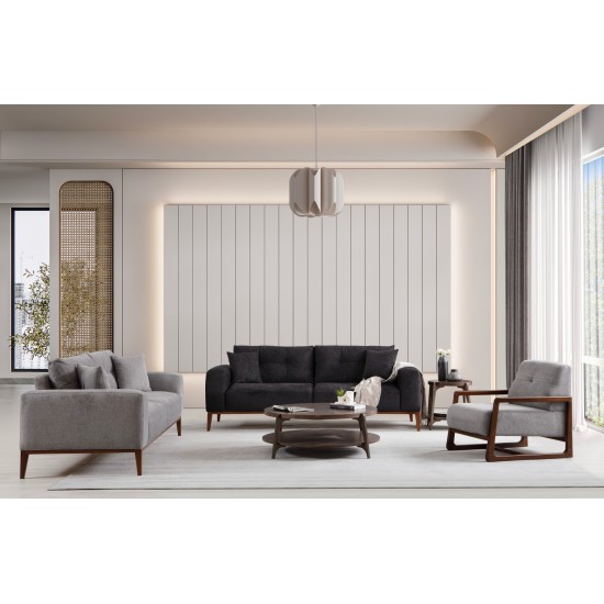 Τριθέσιος Καναπές - Sinor 3 - Χρώμα Ανθρακί - 225x92x75εκ Τριθέσιος Καναπές - Sinor 3 - Χρώμα Ανθρακί - 225x92x75εκ
