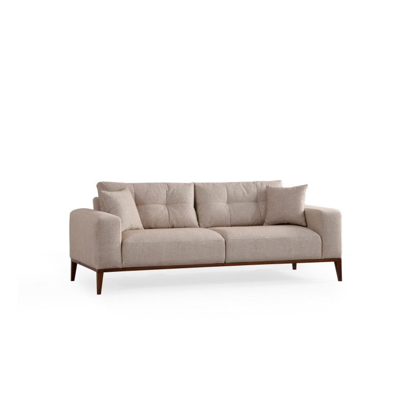 Τριθέσιος Καναπές - Sinor 3 - Χρώμα Μπεζ - 225x92x75εκ