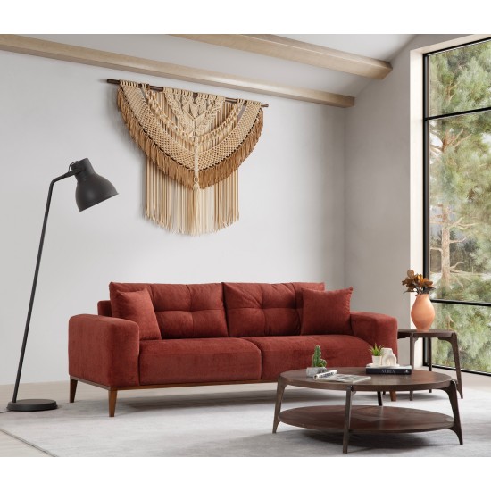 Τριθέσιος Καναπές - Sinor 3 - Χρώμα Κεραμιδί - 225x92x75εκ Τριθέσιος Καναπές - Sinor 3 - Χρώμα Κεραμιδί - 225x92x75εκ