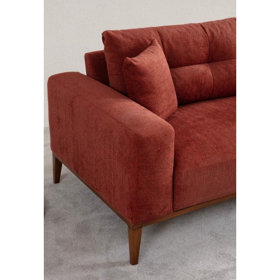Τριθέσιος Καναπές - Sinor 3 - Χρώμα Κεραμιδί - 225x92x75εκ Τριθέσιος Καναπές - Sinor 3 - Χρώμα Κεραμιδί - 225x92x75εκ
