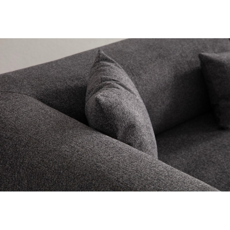 Τριθέσιος Καναπές Gio - Χρώμα Ανθρακί - 225x93x75εκ