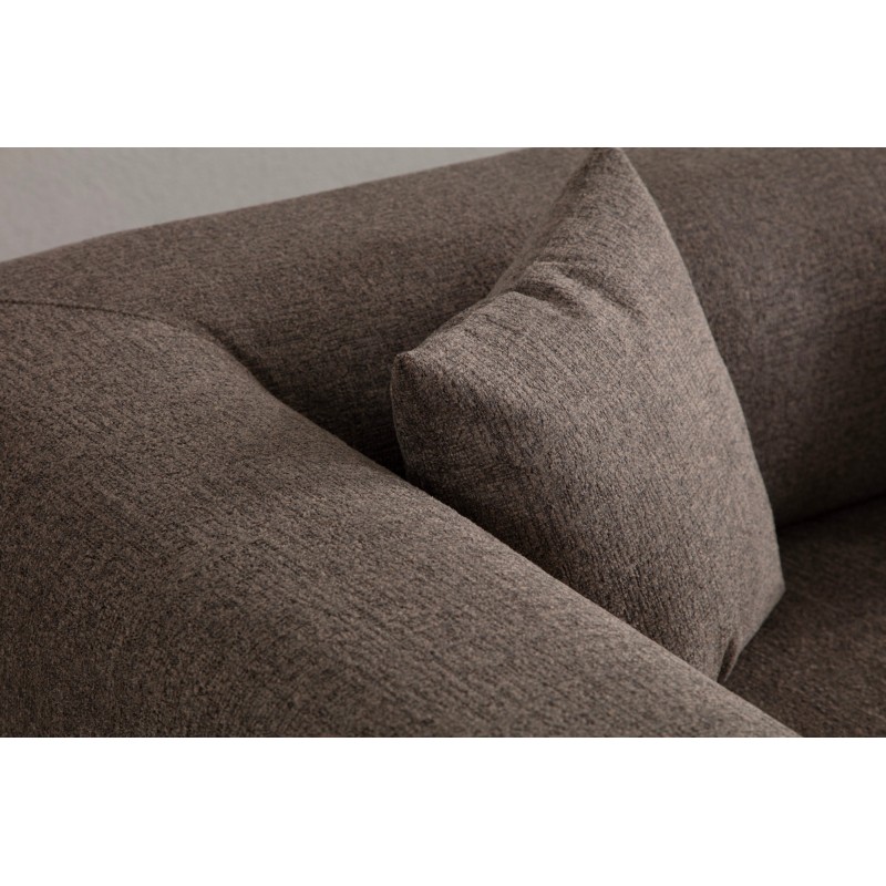 Τριθέσιος Καναπές Gio - Χρώμα Καφέ - 225x93x75εκ