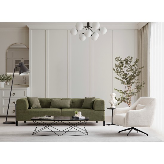 Τριθέσιος Καναπές Gio - Χρώμα Πράσινο - 225x93x75εκ Τριθέσιος Καναπές Gio - Χρώμα Πράσινο - 225x93x75εκ