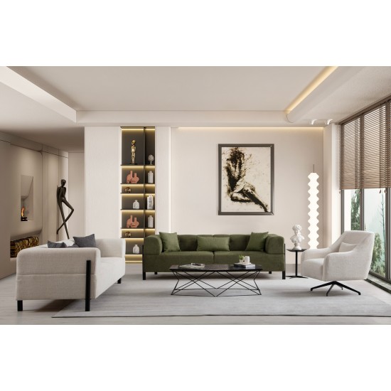 Τριθέσιος Καναπές Gio - Χρώμα Πράσινο - 225x93x75εκ Τριθέσιος Καναπές Gio - Χρώμα Πράσινο - 225x93x75εκ