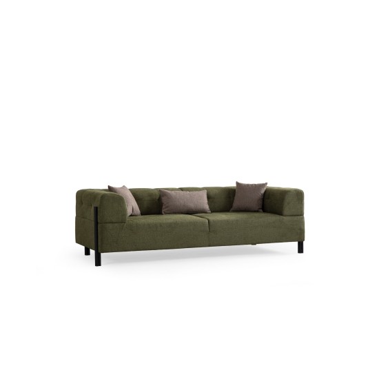 Τριθέσιος Καναπές Gio - Χρώμα Πράσινο - 225x93x75εκ Τριθέσιος Καναπές Gio - Χρώμα Πράσινο - 225x93x75εκ