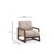 Wing Chair Athena Bergere - Beige Beige Wing Chair Athena Bergere - Beige Beige