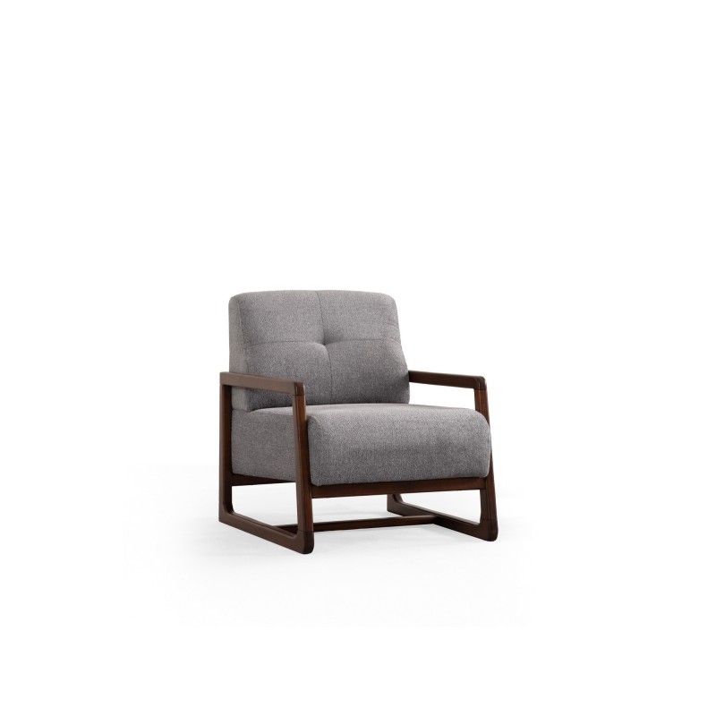 Wing Chair Athena Bergere - Light Grey, Walnut Light Grey
Walnut
