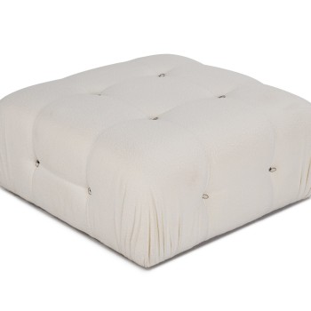 Πουφ - Bubble - Χρώμα Beige White - 95x95x45εκ