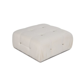 Πουφ - Bubble - Χρώμα Beige White - 95x95x45εκ