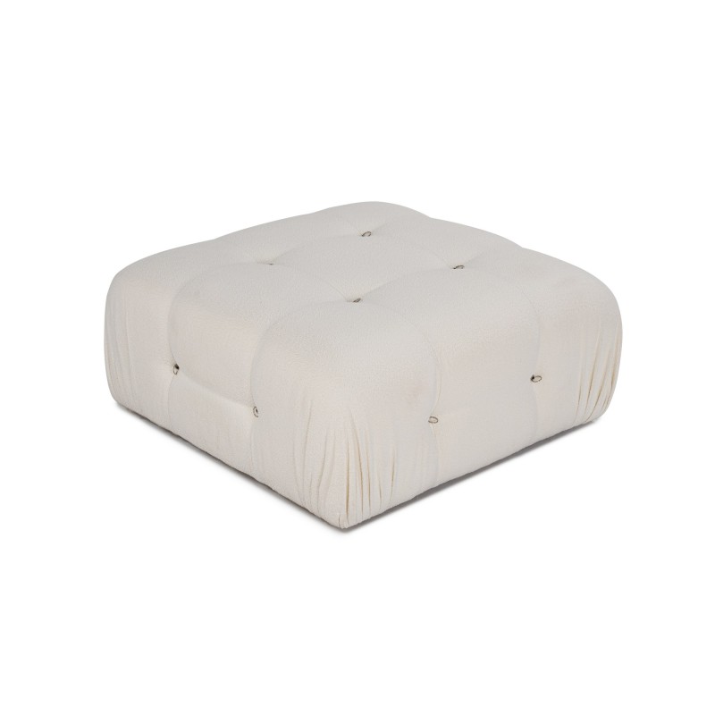 Πουφ - Bubble - Χρώμα Beige White - 95x95x45εκ