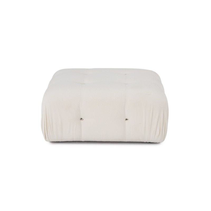 Πουφ - Bubble - Χρώμα Beige White - 95x95x45εκ