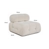 1-Seat Sofa Bubble O1 - Beige White