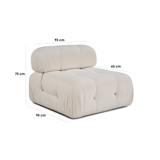1-Seat Sofa Bubble O1 - Beige White 1-Seat Sofa Bubble O1 - Beige White