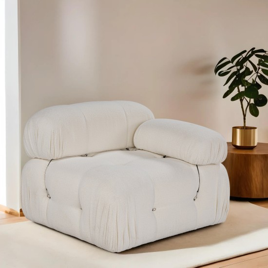 1-Seat Sofa Bubble 1R - Beige White 1-Seat Sofa Bubble 1R - Beige White