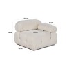 1-Seat Sofa Bubble 1R - Beige White