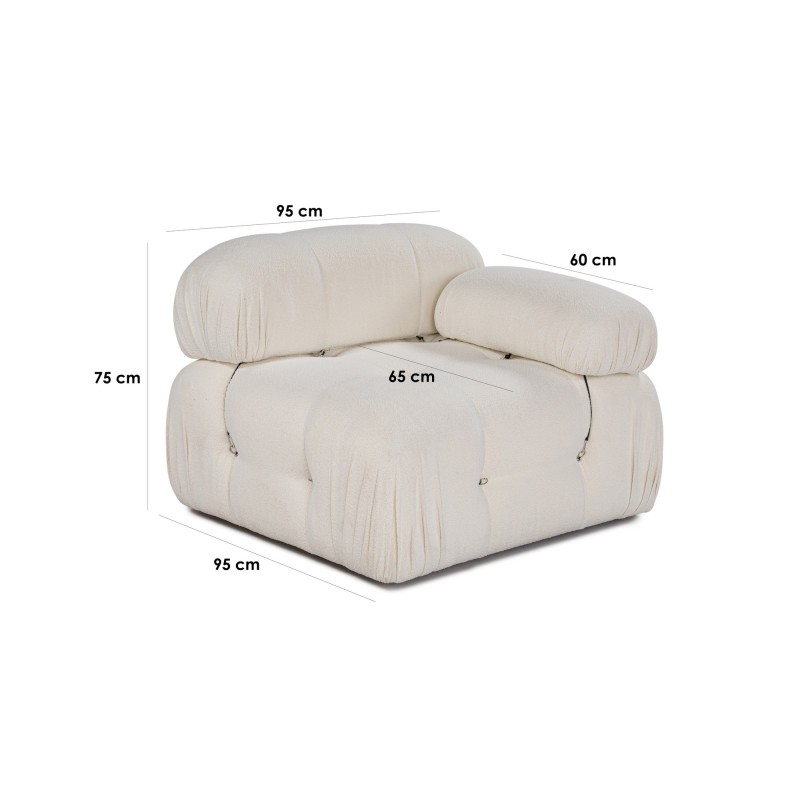 1-Seat Sofa Bubble 1R - Beige White