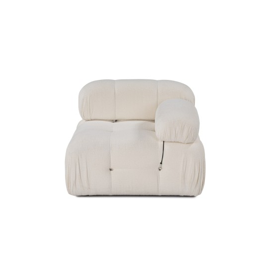 1-Seat Sofa Bubble 1R - Beige White 1-Seat Sofa Bubble 1R - Beige White